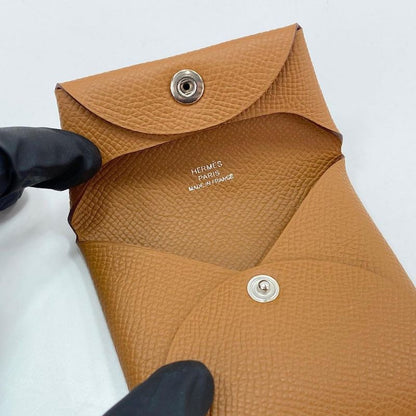 Hermes Coin Case Unisex Bastia Coin Purse Small Men's Women's Hermes B Engraved