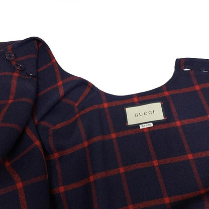 Gucci Poncho Size 36 S Women - 569213 Zabxv Purple And Red Cape/gg Pattern/check