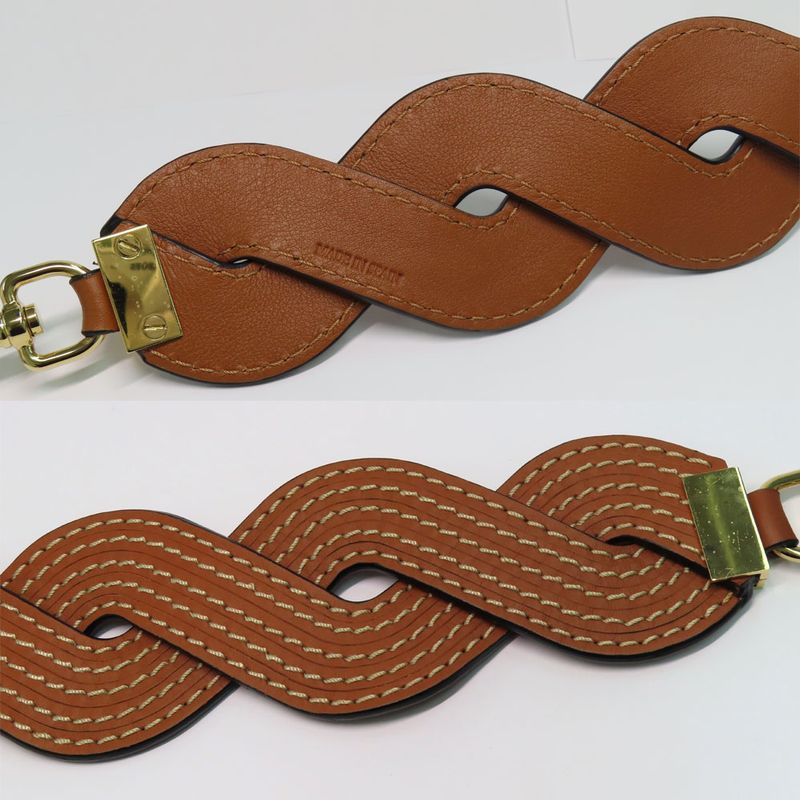 Loewe Shoulder - Wavy - Stitch Brown Gdhardware Bag Strap Single Item