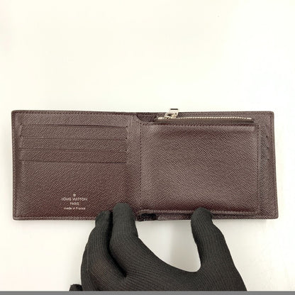 Louis Vuitton Taiga Portefeuille Amerigo Nm Bifold Short Wallet M62045 Brown