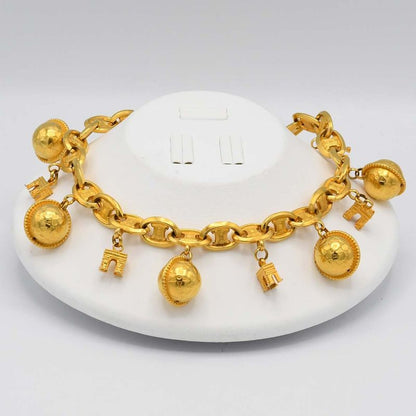 Celine Choker GP Star Ball Triumph Macadam Gold Color Approx 16.99g Necklace