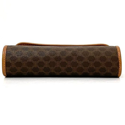 Celine Pouch Ec21594 Brown Macadam PVC Leather