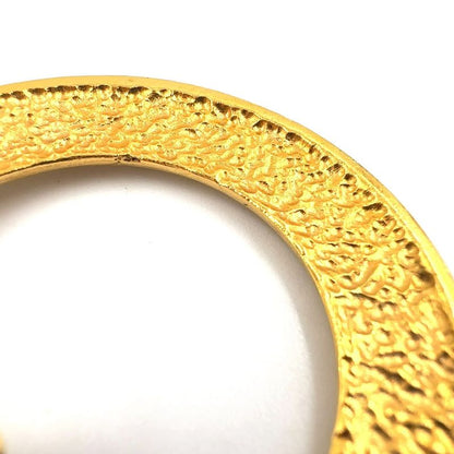 Chanel Logo Circle GP Gold Earrings Gold