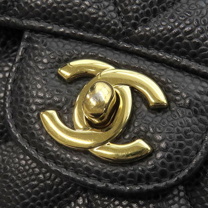 Chanel Shoulder Bag Matelasse 25 Flap Bag Caviar Skin Black Gold Hardware