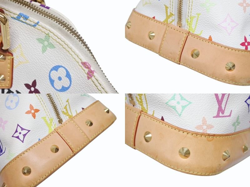 Louis Vuitton Takashi Murakami Alma GM Handbag Monogram Multicolor White — view 3