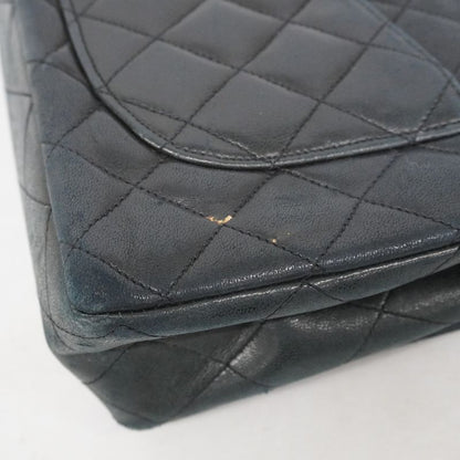 Chanel Shoulder Bag Matelasse Lambskin Black Gold Hardware Women