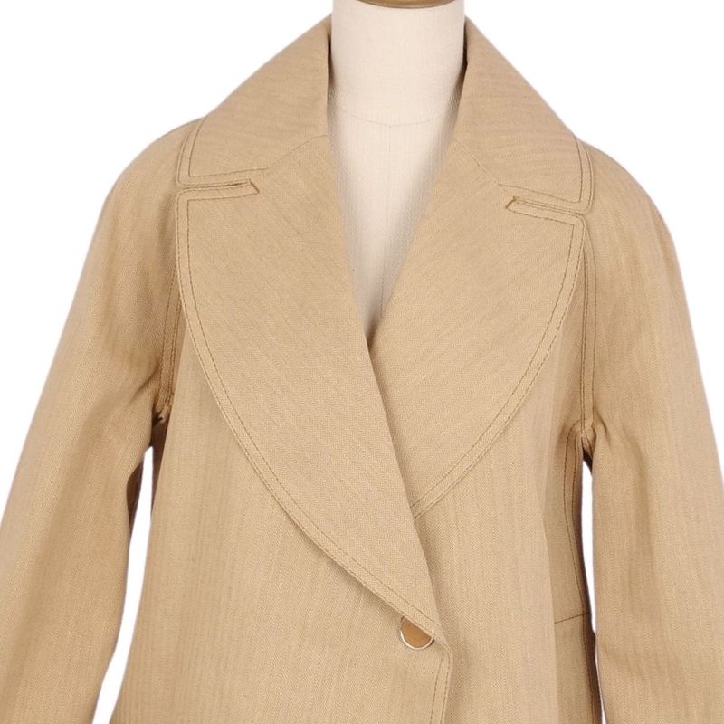 Hermes Coat 2024ss Serie Buttons Cotton Gi