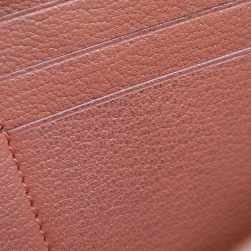 Hermes Azap Classic Round Zip Wallet Peach