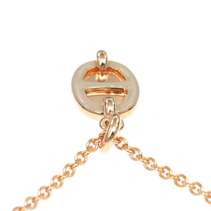 Hermes Necklace Mini Maillon PM Marron Glace Rghardware Chaine D'ancre