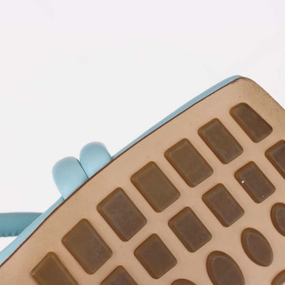 Bottega Veneta Leather Sandals Women's 35 Light Blue Made In Italy