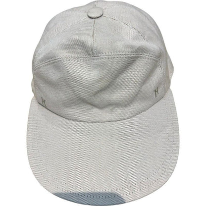 Hermes ② Nevada Cotton Canvas Cap Cotton Outer Linen Inner Unisex Beige 58