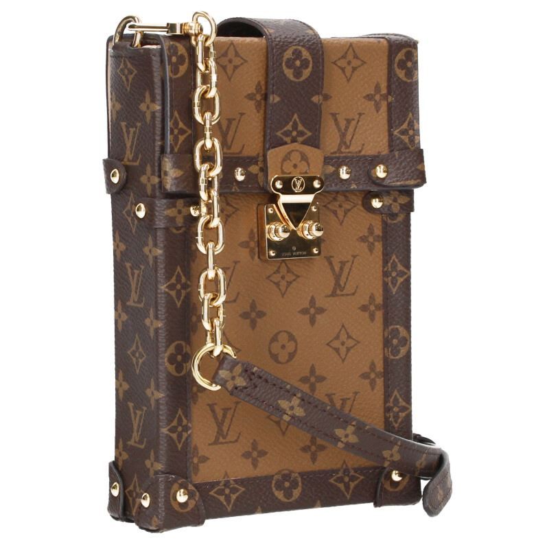 Louis Vuitton M67873 Pochette Trunk Vertical Monogram Reverse Shoulder Bag Women