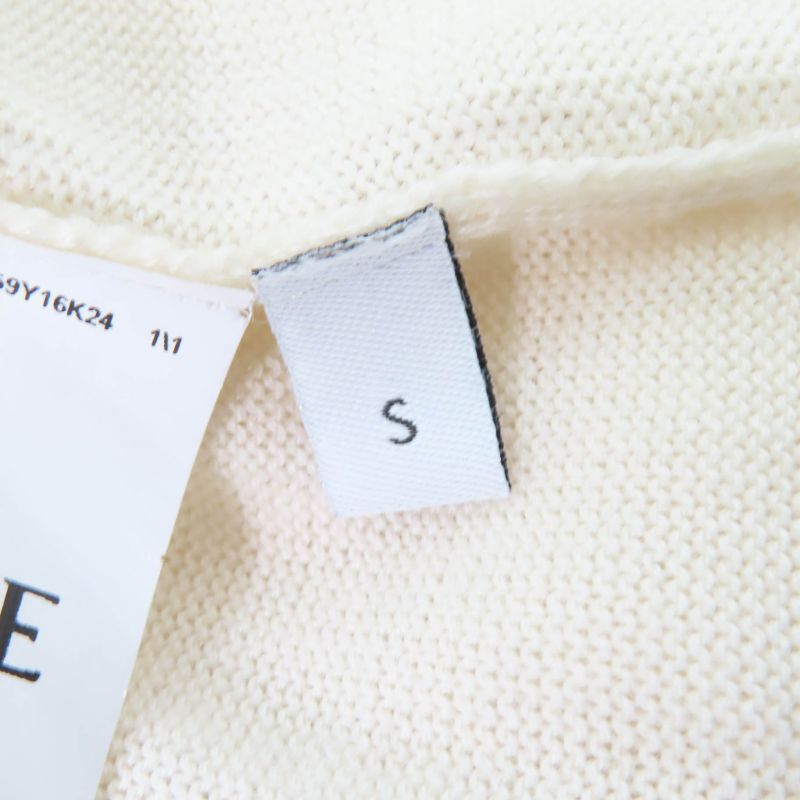 LOEWE S359y16k24 100% Cashmere Long Sleeve Knit Cardigan With Logo Hardware