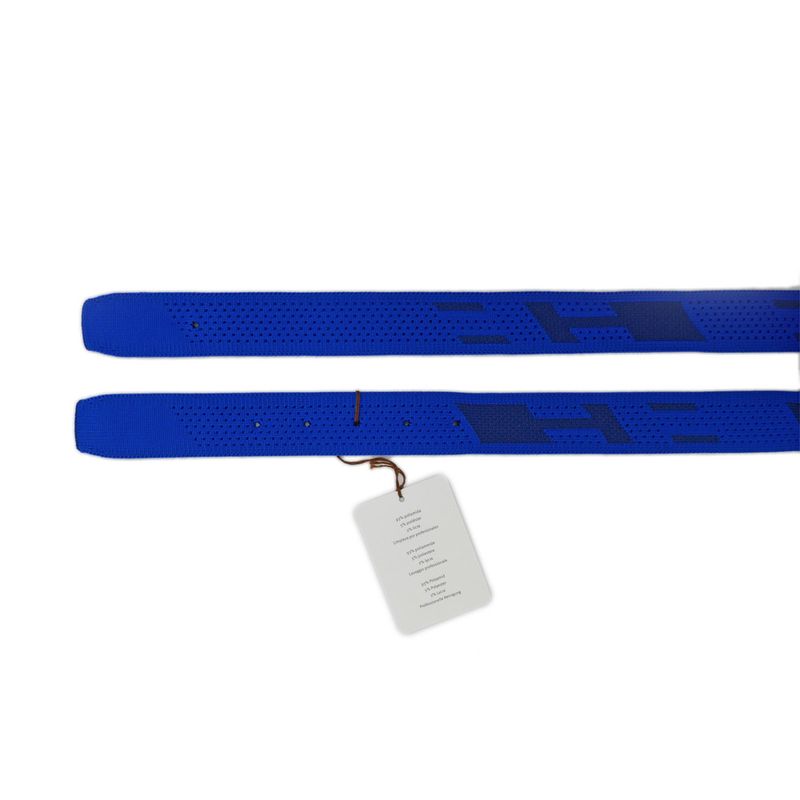 Hermes Knit Belt Sprint M Monochrome H Buckle Blue - Black Men's Man