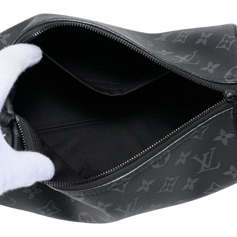 Louis Vuitton Shoulder Bag Soft Porochon PM Black/gray