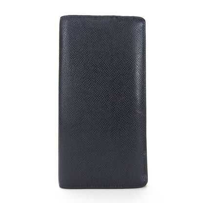 Louis Vuitton Long Wallet Portefeuille Brazza Taiga Dark Navy Silver Hardware