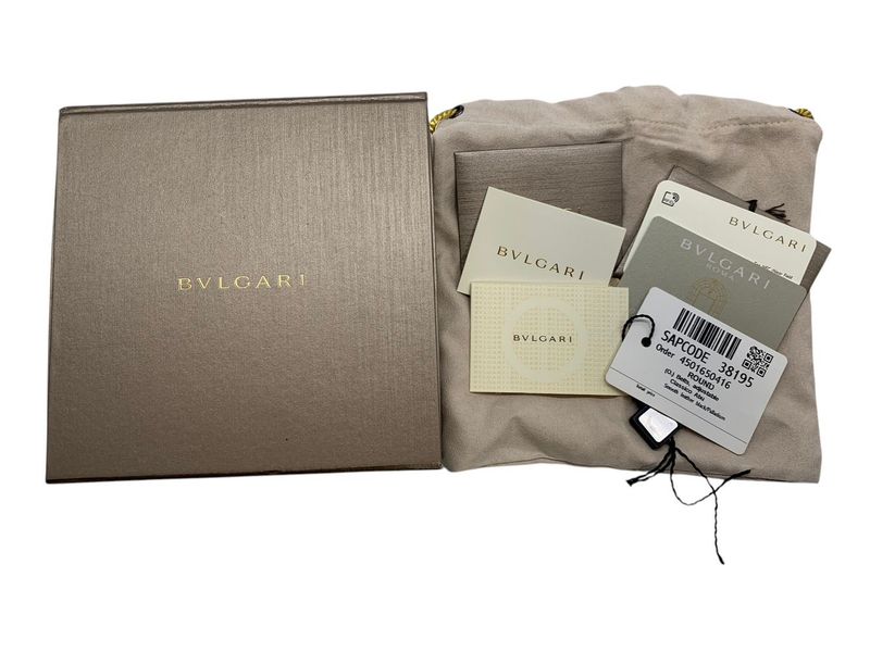 1465 Bulgari Logomania 110/44 Black Silver Hardware Lq-g18-38195 Men's Belt