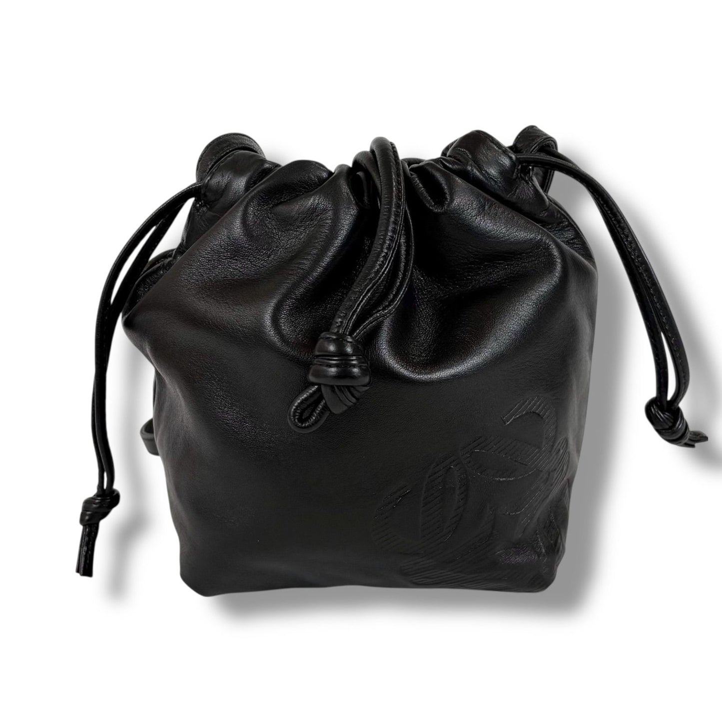 Loewe Drawstring Mini Shoulder Bag Pochette Drawstring Flamenco Knot Nappa