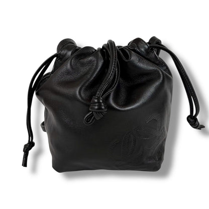 Loewe Drawstring Mini Shoulder Bag Pochette Drawstring Flamenco Knot Nappa