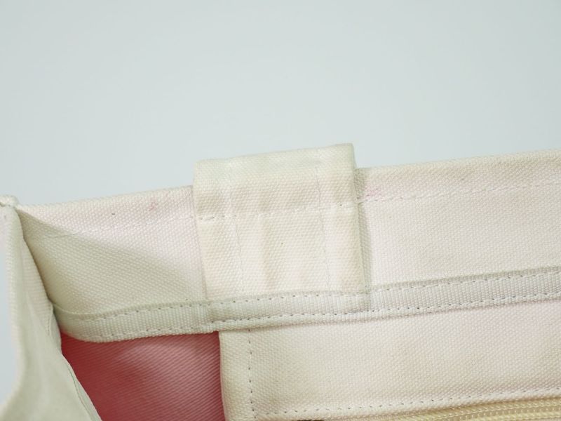 Authentic Chanel Coco Mark Miami Cruise Line Tote Handbag Canvas White Bag