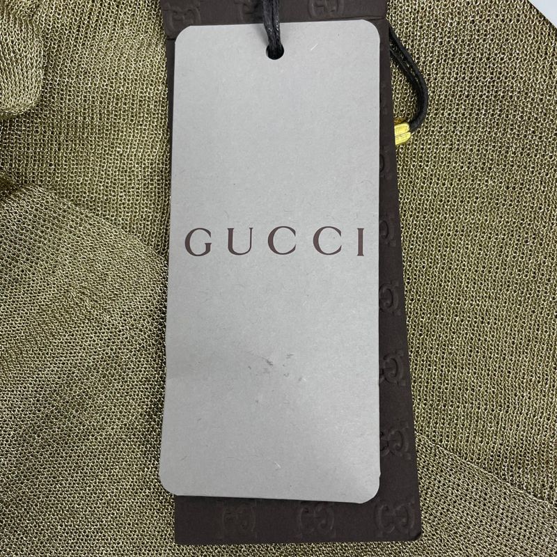 Gucci Cardigan Top Long Sleeves Gold Size L