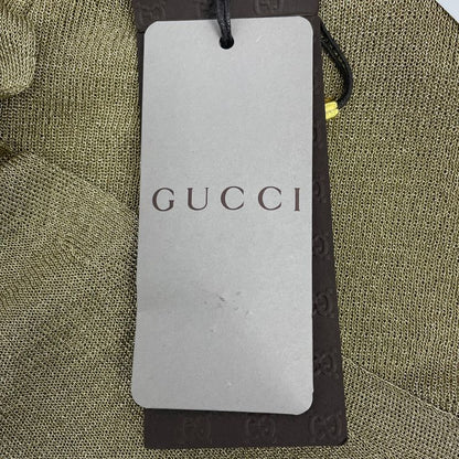 Gucci Cardigan Top Long Sleeves Gold Size L