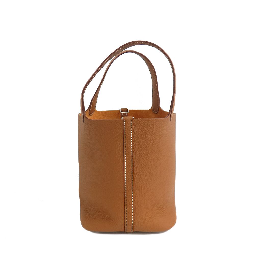 Hermes Picotin Lock MM Gold Taurillon Clemence Silver Hardware