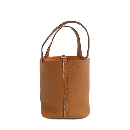 Hermes Picotin Lock MM Gold Taurillon Clemence Silver Hardware