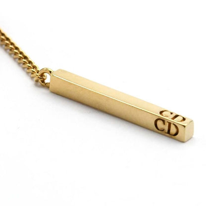 Christian DIOR Tribal Earrings Resin Pearl CD Logo Chain Pink GP 7.3g Box With