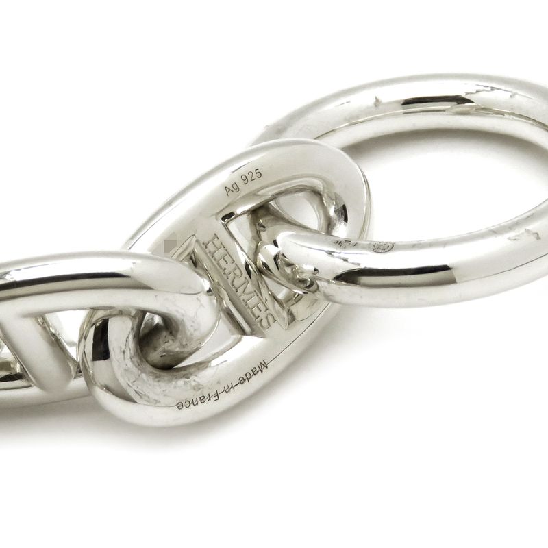 Hermes Bracelet Chaine D'ancre GM Silver 925 Silver 11 Frames Star Ring Silver