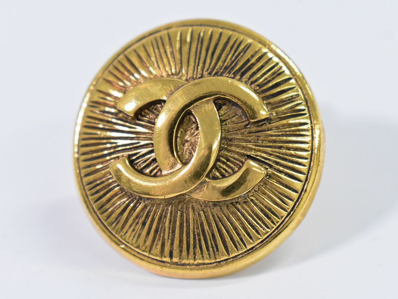 Authentic Chanel Coco Mark Earrings GP Gold Plated Coco Mark Accessories