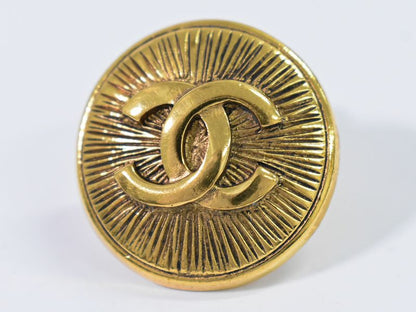 Authentic Chanel Coco Mark Earrings GP Gold Plated Coco Mark Accessories