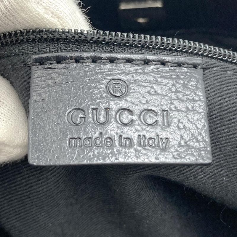 Gucci 113015 Handbag GG Canvas Leather Black Ladies Men Fashion Gift