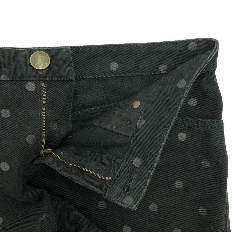 Louis Vuitton Logo Embroidered Dotted Short Denim Pants Rw091w Wopa06cp4 Black
