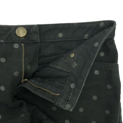 Louis Vuitton Logo Embroidered Dotted Short Denim Pants Rw091w Wopa06cp4 Black