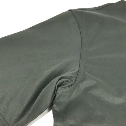 Hermes Short Sleeve T-shirt Horse Leather Patch Leather Tag Cotton Gray Khaki