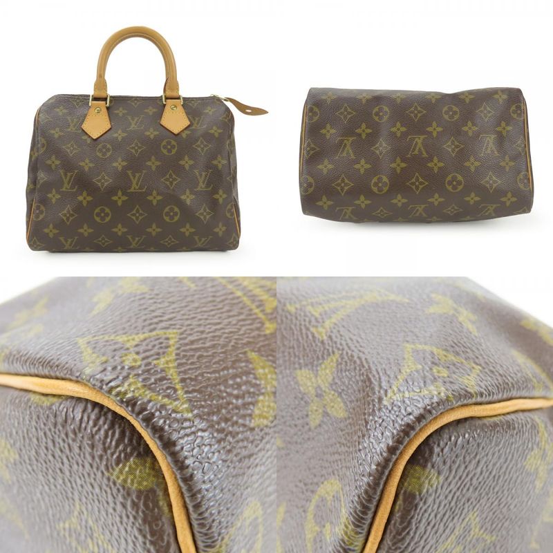 Louis Vuitton Handbag Speedy 25 M41528 Monogram Brown Gold Hardware Mini Boston