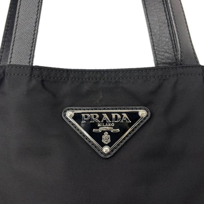 Prada Nylon Tessuto Tote Bear Basket Black
