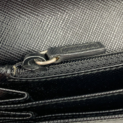Prada Saffiano Long Wallet Black