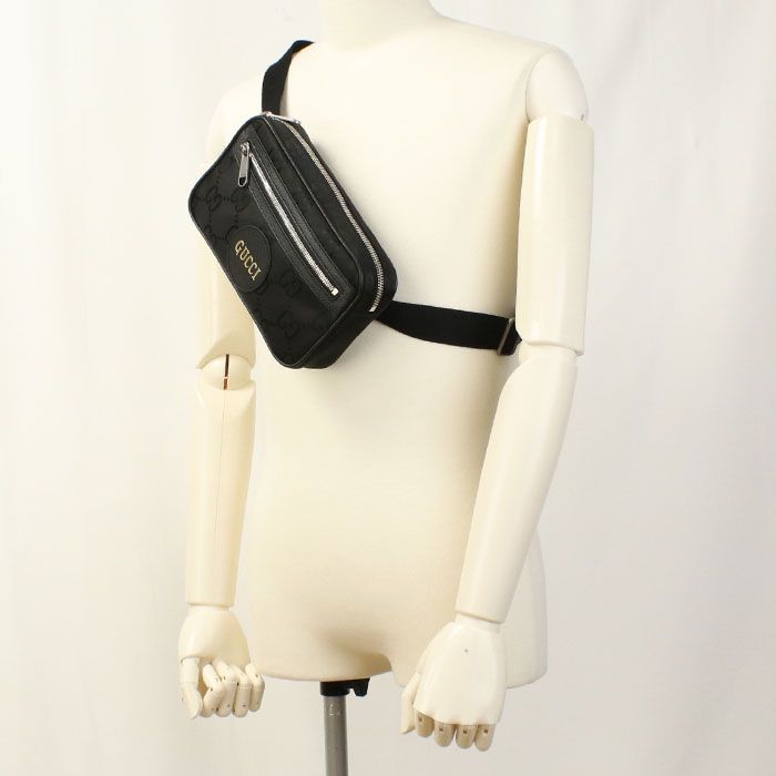 Gucci Belt Bag Off The Grid 631341 Body Bag GG Nylon Leather Men's