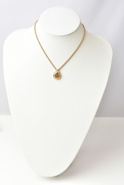 Christian Dior Necklace Choker Christian Dior Vintage Logo Teardrop Motif