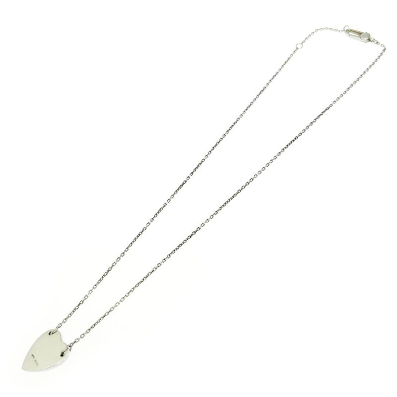 Gucci Silver Logo Heart Necklace 8.0g 925 Engraved 407544 Necklace