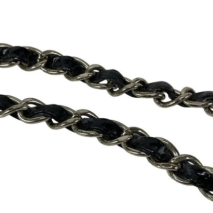 Chanel Shoulder Bag Deca Matelasse Black Coco Mark / Chain Shoulder / Silver