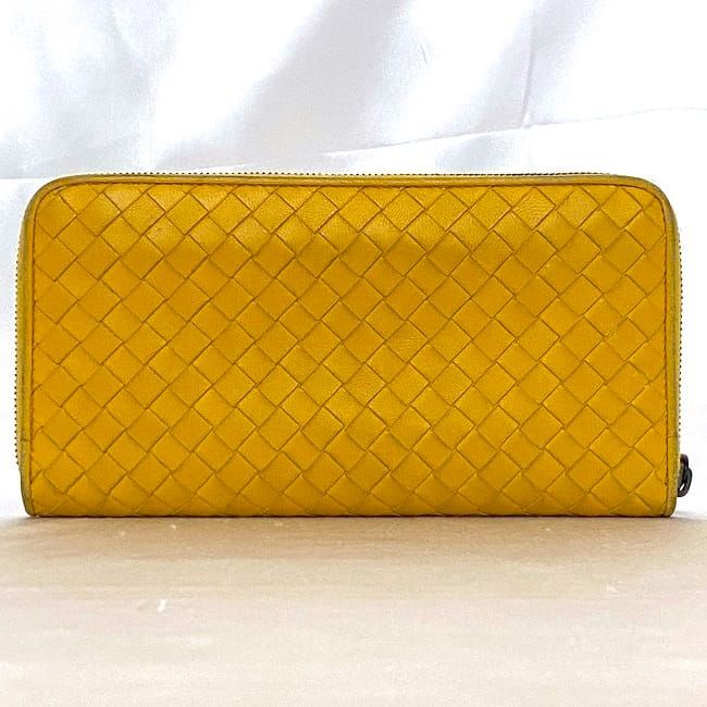 Bottega Veneta Round Zipper Long Wallet Ec21015 Yellow