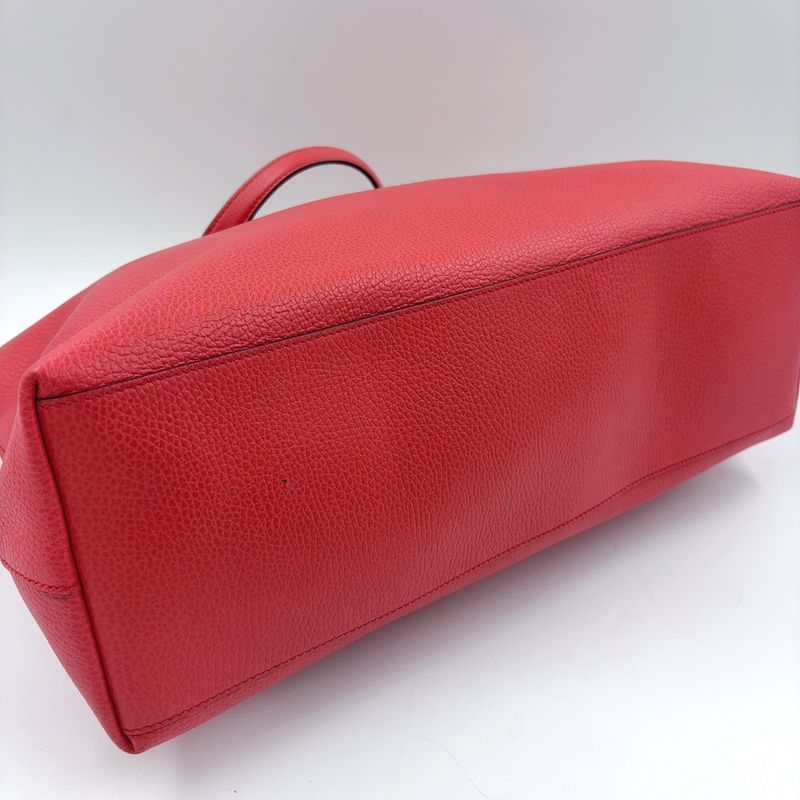 Gucci Bamboo Leather Pin Cles D Tote Bag Gold 365345