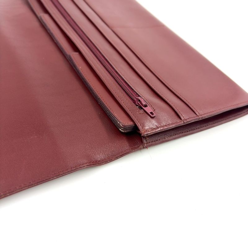 Cartier Mustline Leather Bordeaux Clutch Bag Gold 7 318 4 155