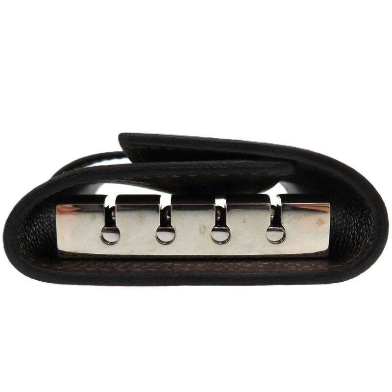 Hermes Bearn 4-strand Vaux Epson Chocolat □K Engraved Silver Hardware Brown Key