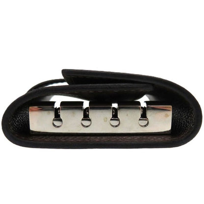 Hermes Bearn 4-strand Vaux Epson Chocolat □K Engraved Silver Hardware Brown Key