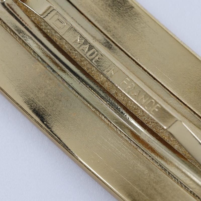 Chanel Logo Gold Plated Women's Barrette