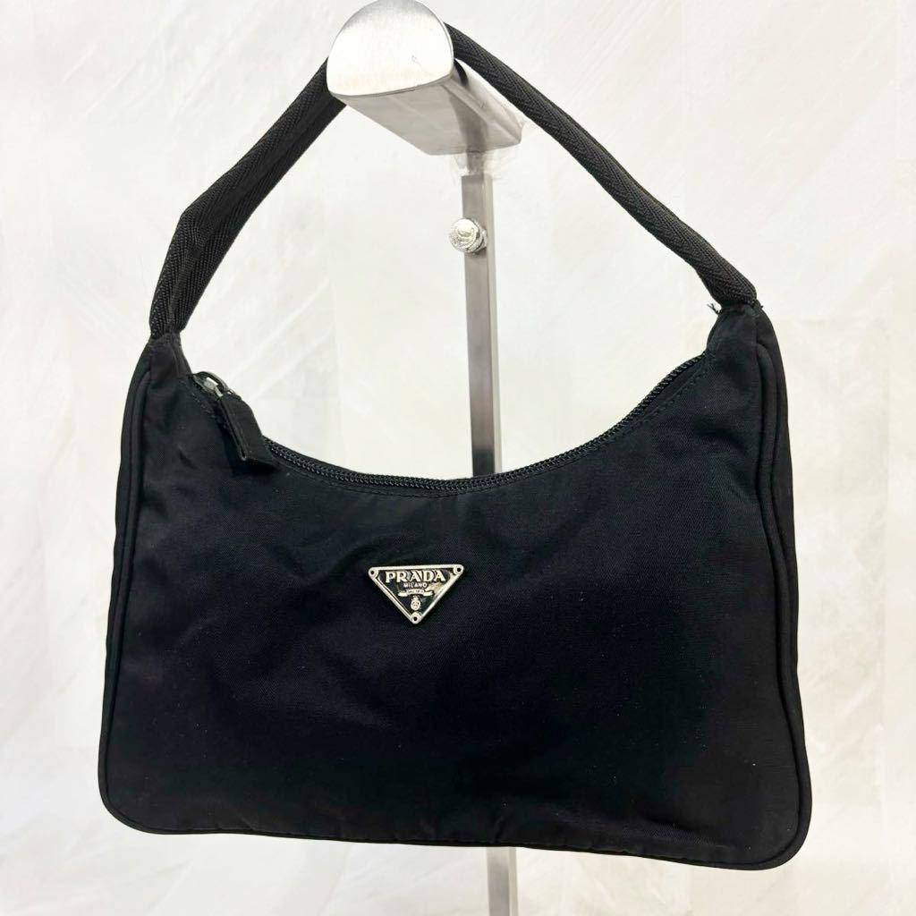 Prada Tessuto Nylon Sport Mini Bag Pochette Black - The Reluxe